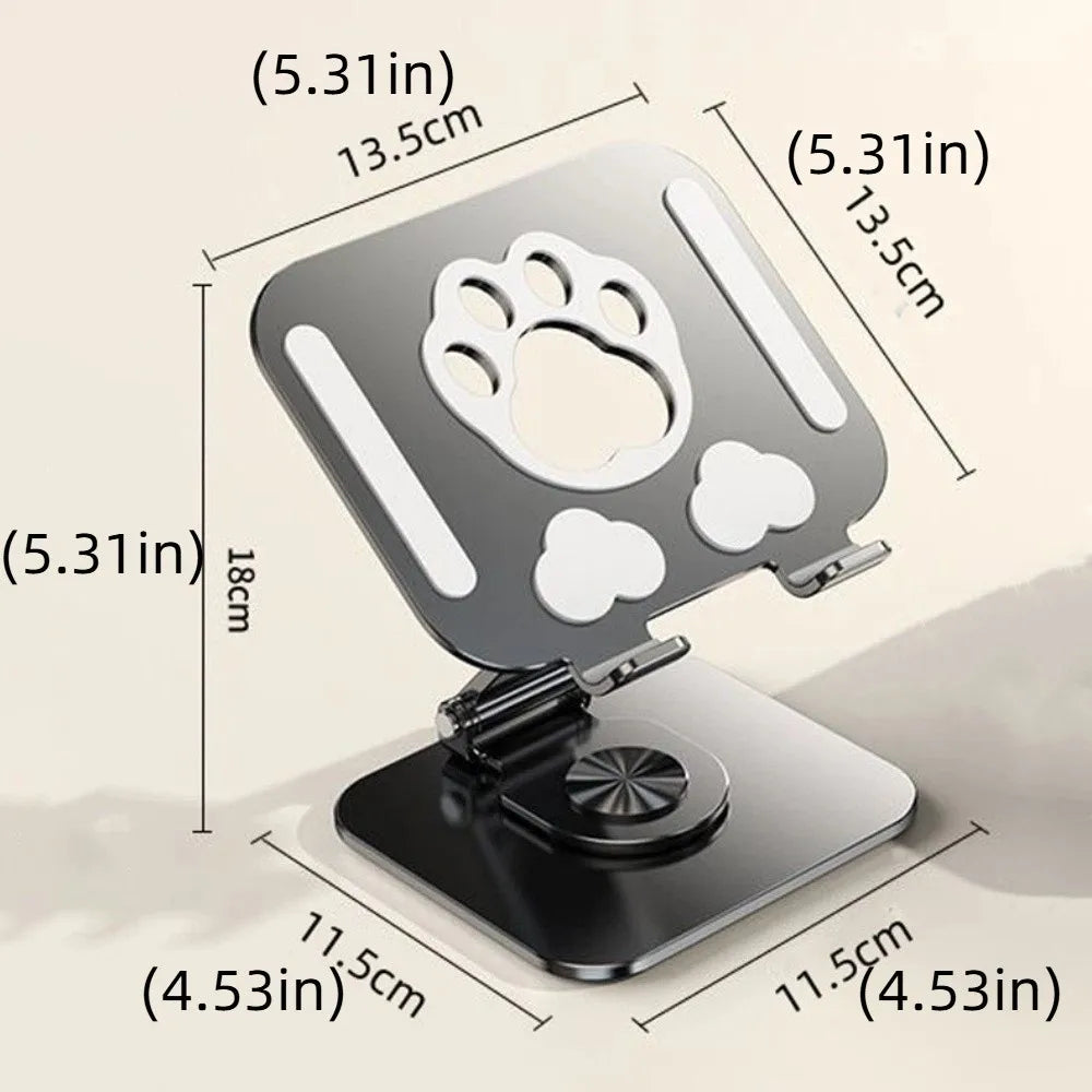 Portable Cat Paw Tablet Stand Adjustable Heat Dissipation Tablet Holder Multi Angle Metal Tablet Phone Bracket Universal