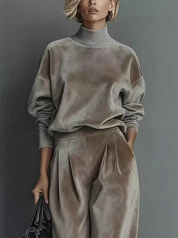 2 Pieces Women's Sets 2026 Spring Autumn Pullover Suit Long Sleeve Tops And Pants Suits Two Piece Set Tracksuit Outfit