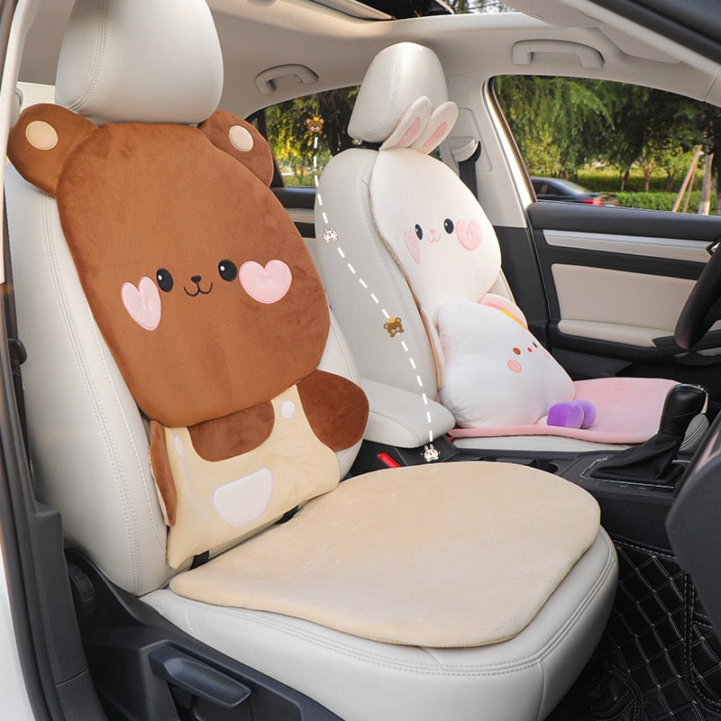 Fundas para asientos de coche con conejito y oso