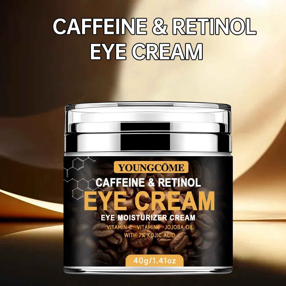 Caffeine Eye Cream Fade Dark Circles Eye Cream Firming Removal Puffiness Moisturizing Lightening  Anti-aging Eye Cream