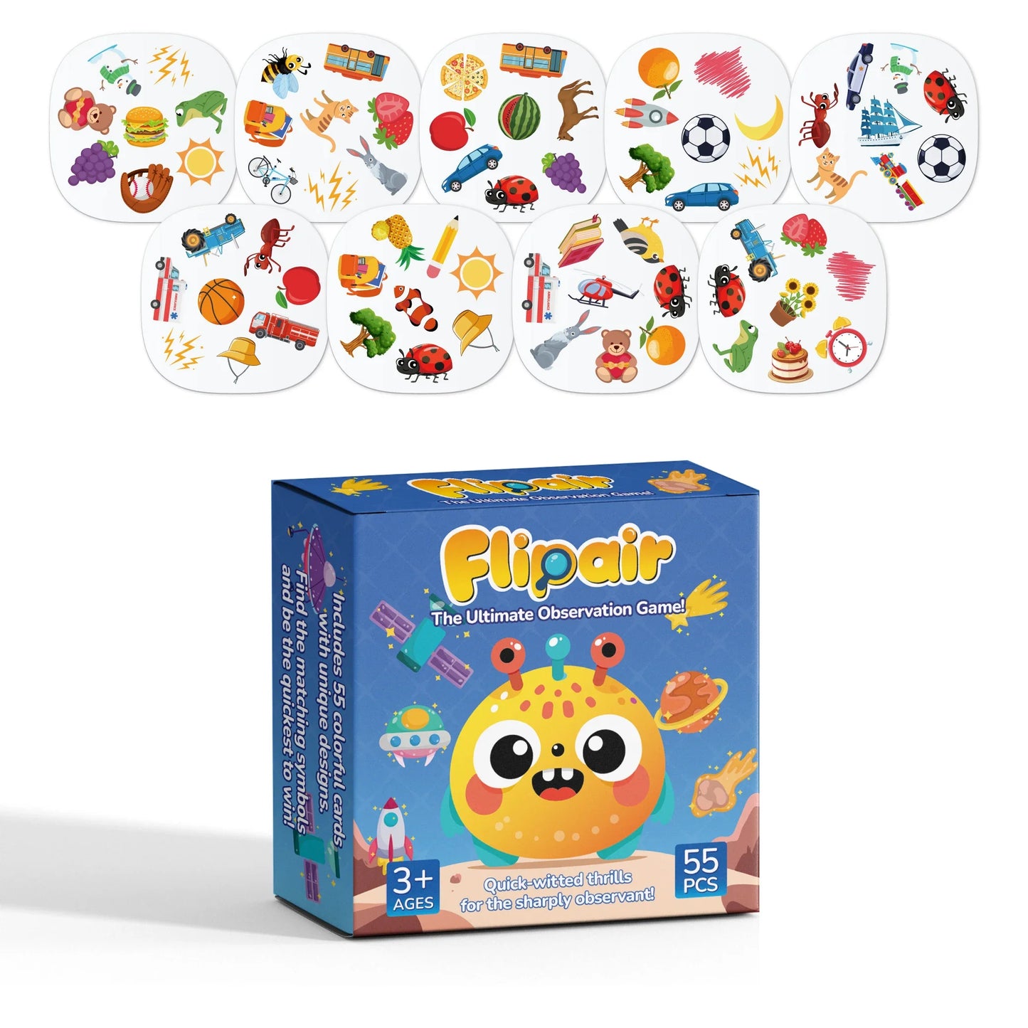 Quickly Patterns Matching Card Games, Memory concentration training, Visual Perception Game for Family, School, Party & Travel