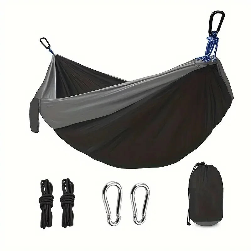 Camping Hammock Single Portable Hammocks with 2 Tree Straps and Attached Carry Bag Great for Outdoor Indoor Beach Camping