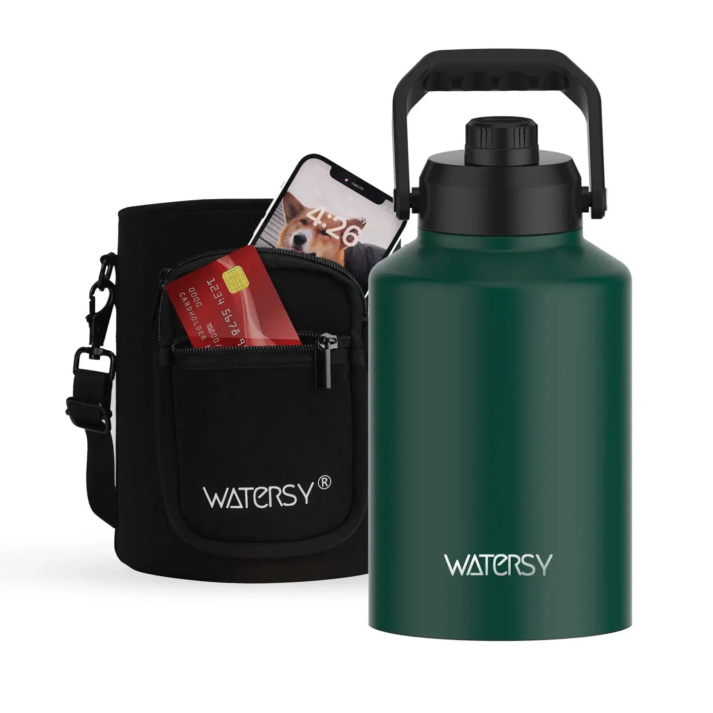 64/128oz Insulated Water Bottle Large capacity Stainless Steel Thermos