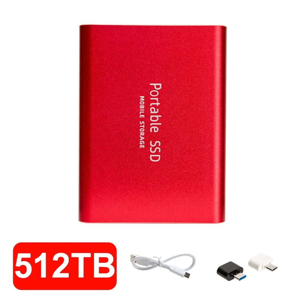 4TB Mini External Solid State Drive Portable SSD 8TB Hard Drive Small Size Quick Read Write Travel Backup Storage