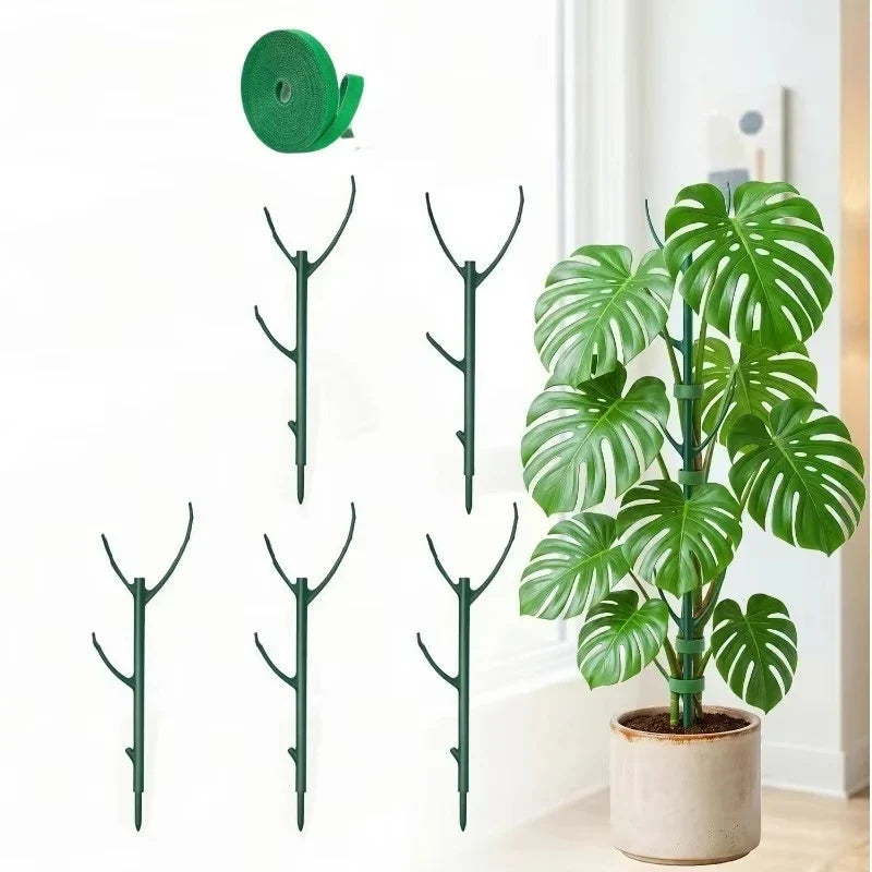 10pcs Monstera Plant Support Set Stackable Tall Poles with Ties