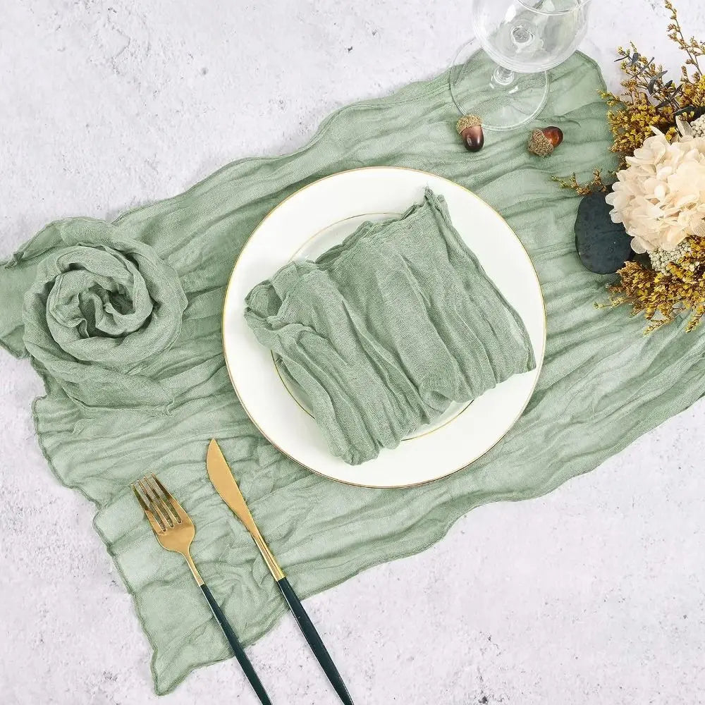 Party Supply Table Decoration Gauze Napkin Soft Thin Cotton Napkin Retro Reusable Placemats Hotel