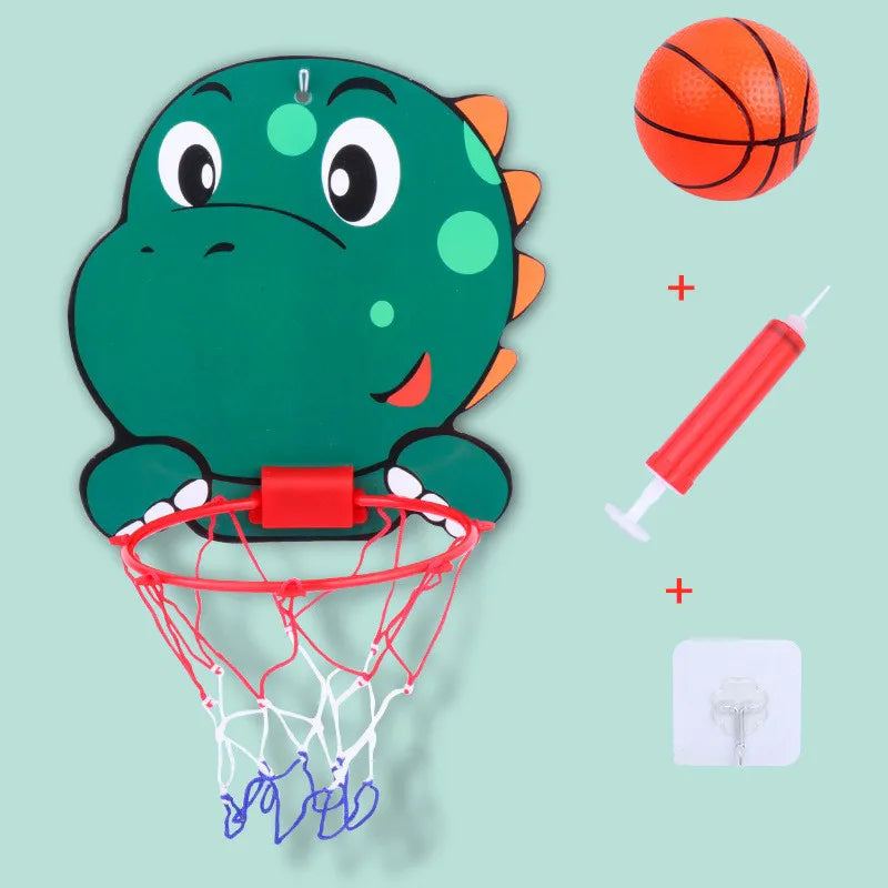 Kids Adjustable Basketball Stands Cartoon Animals Shape Shooting Basket Indoor Outdoor Sports Games Basketball Hoop