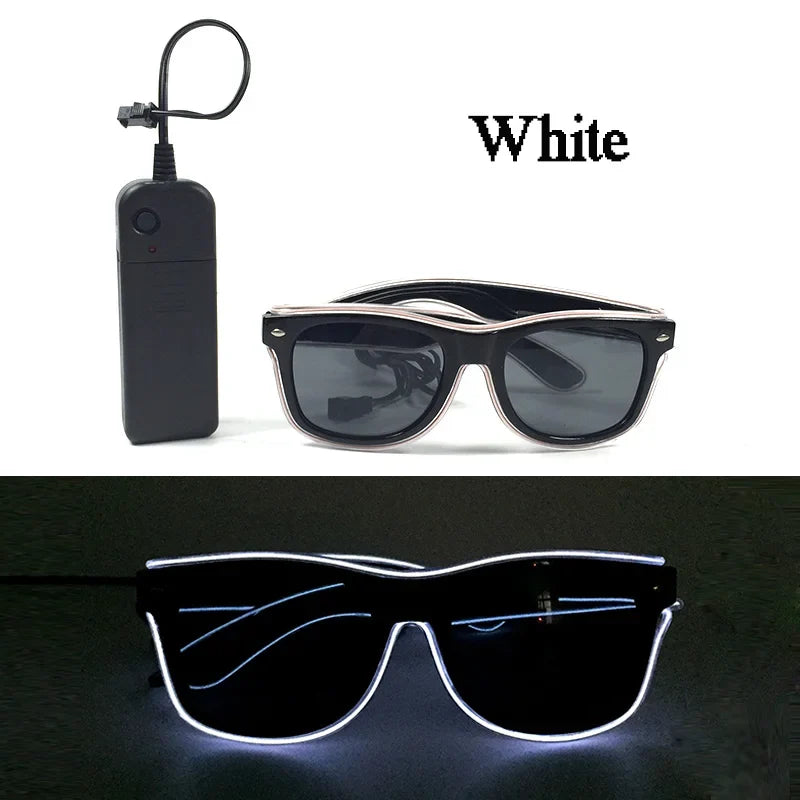 Glowing Glasses for Night Club Performers LED Glasses Party Dancing Rave Christmas 6V Led Futuristic Soldier Glasses Neon Lights