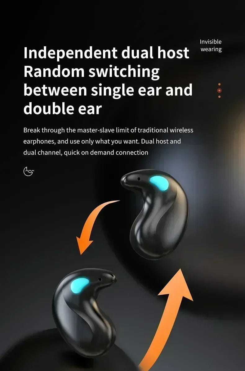 2026New style X55 Wireless Earphones Headphones Noise Reduction Sport Game Sleep Bluetooth 5.0 Earbuds HIFI Stereo Music Headset