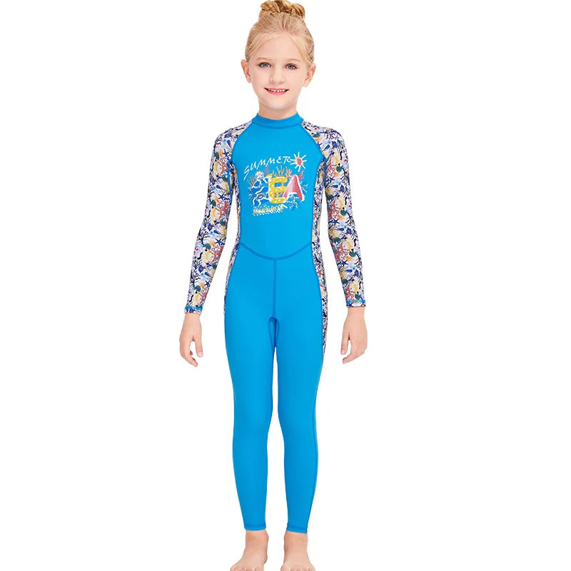 Children's UV Protective Long Sleeve Swimwear