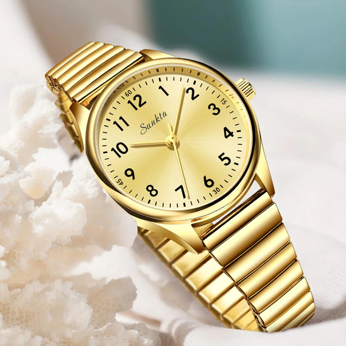 Women's 30mm Arabic Numeral Quartz Watch, Strap or Bracelet