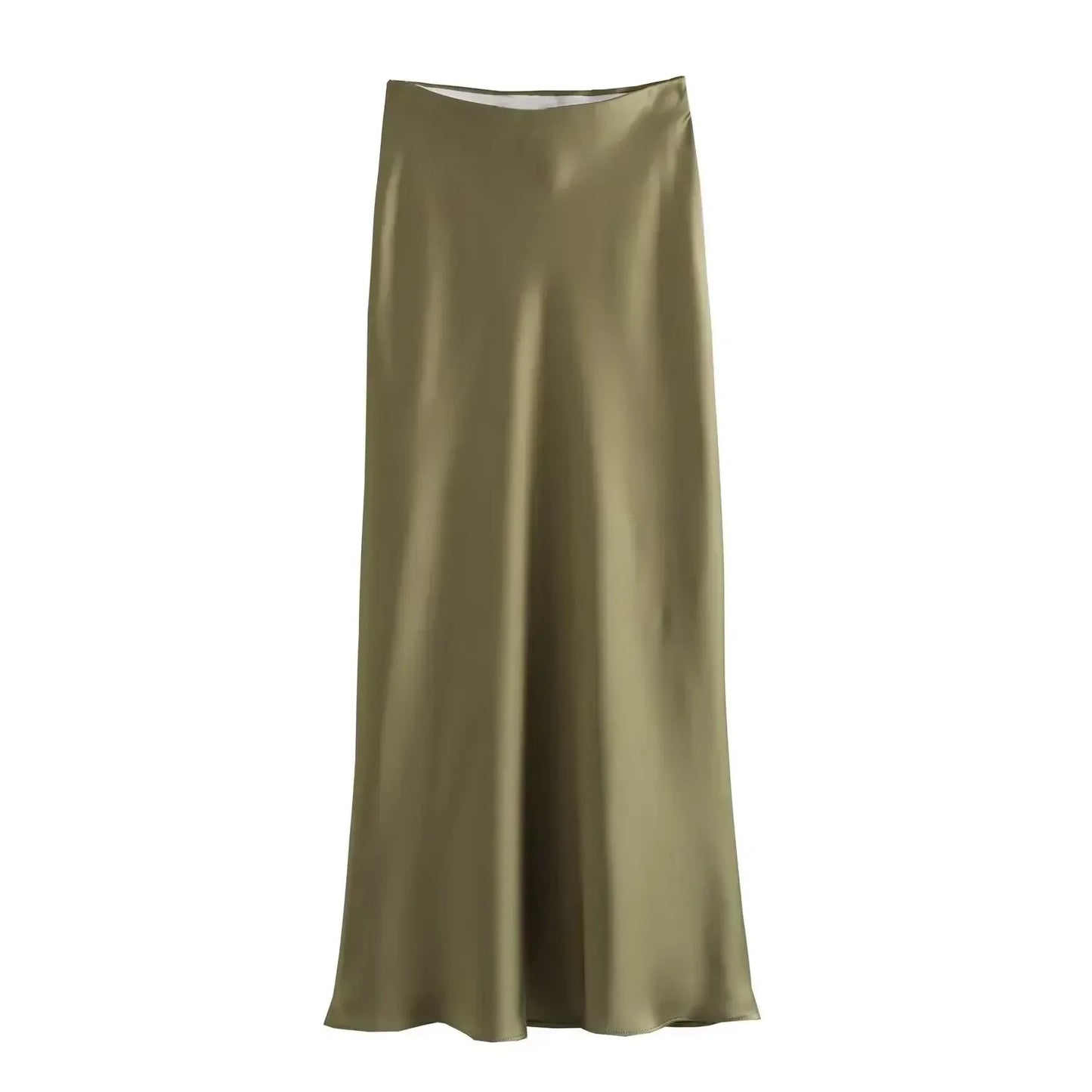 Foridol Autumn Winter Burgundy Satin Skirt Women Party Silk Skirt High Waist Straight Long Faldas Mujer Christmas Skirt
