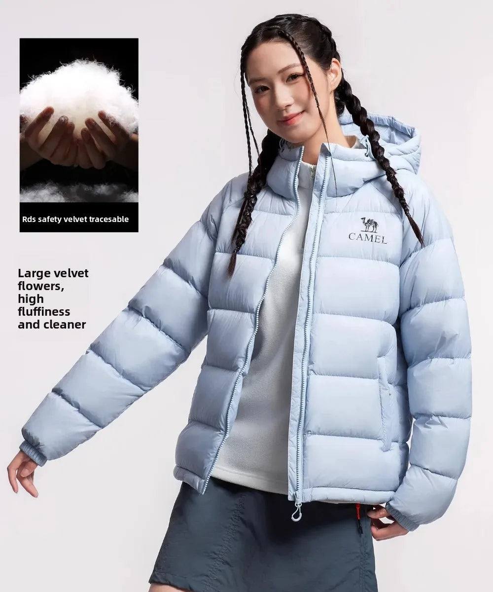 GOLDEN CAMEL Outdoor Down Jackets Unisex Women's Winter Coats High-loft Windproof Warm Duck Down Padding Puffer Jacket Camping