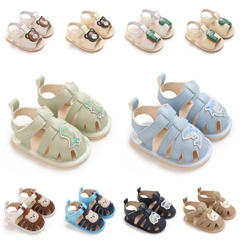 Infant Pre-Walker Shoes 0-18M Baby Shoes Summer Sandals, Cute Breathable Soft Sole Footwear for Boys Girls