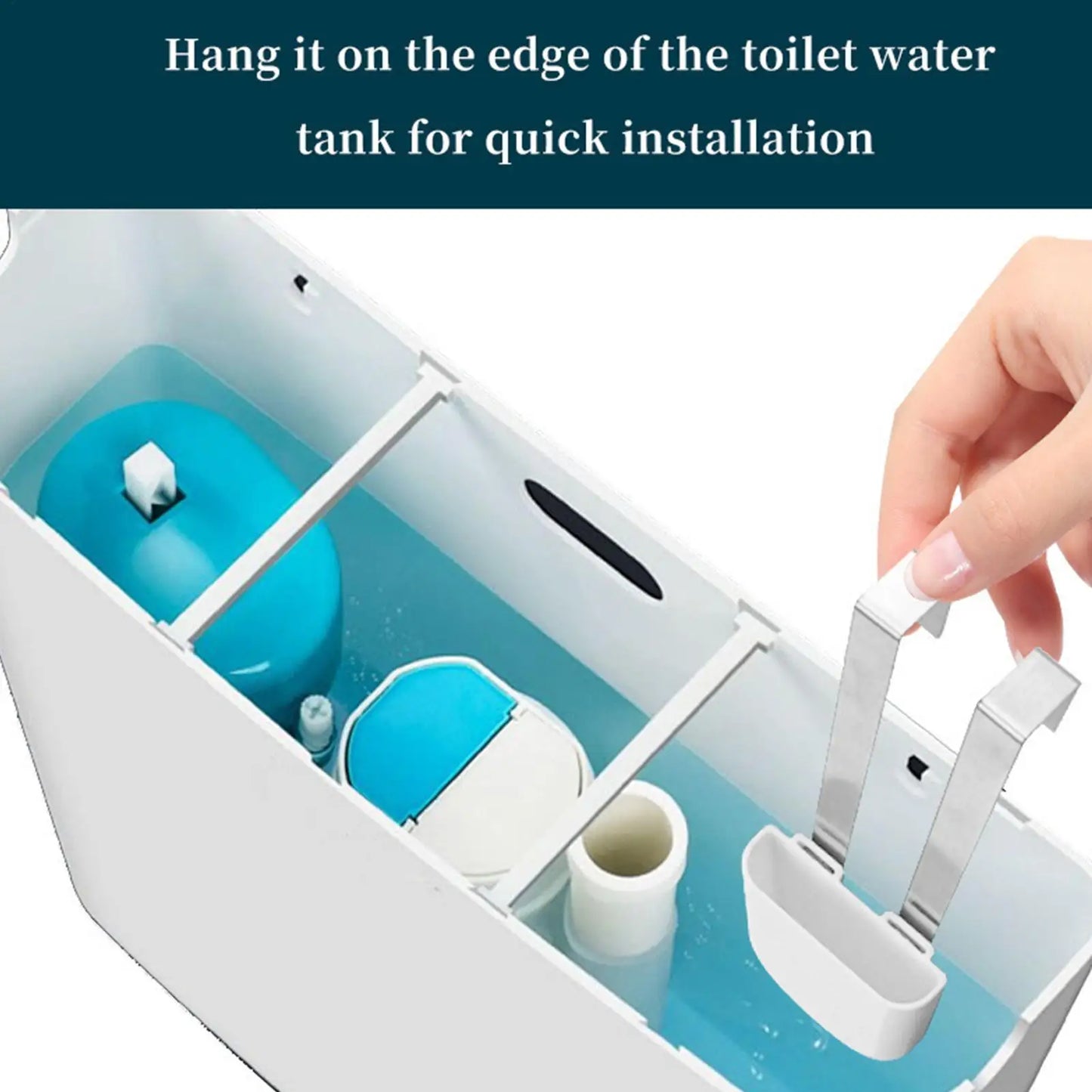 Toilet Tank Cleaning Tablet Holder Toilet Bowl Tablet Hanging Organizer Bleach Tablet Bracket For Universal Toilet Cleaner Caddy