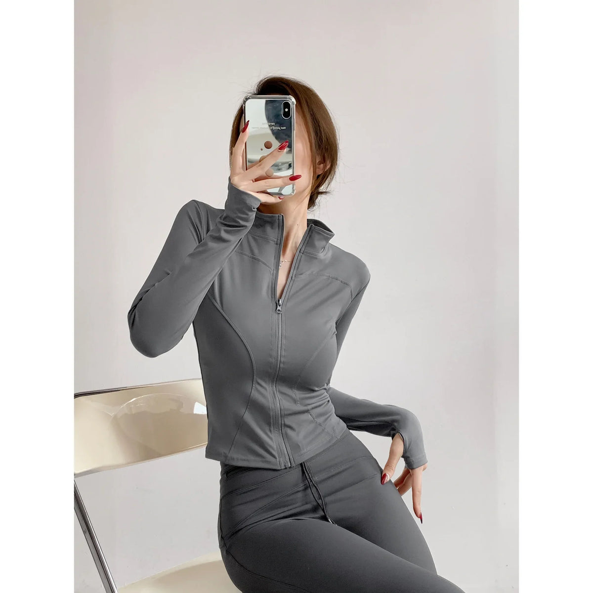 Women's Zippered Yoga Shirt