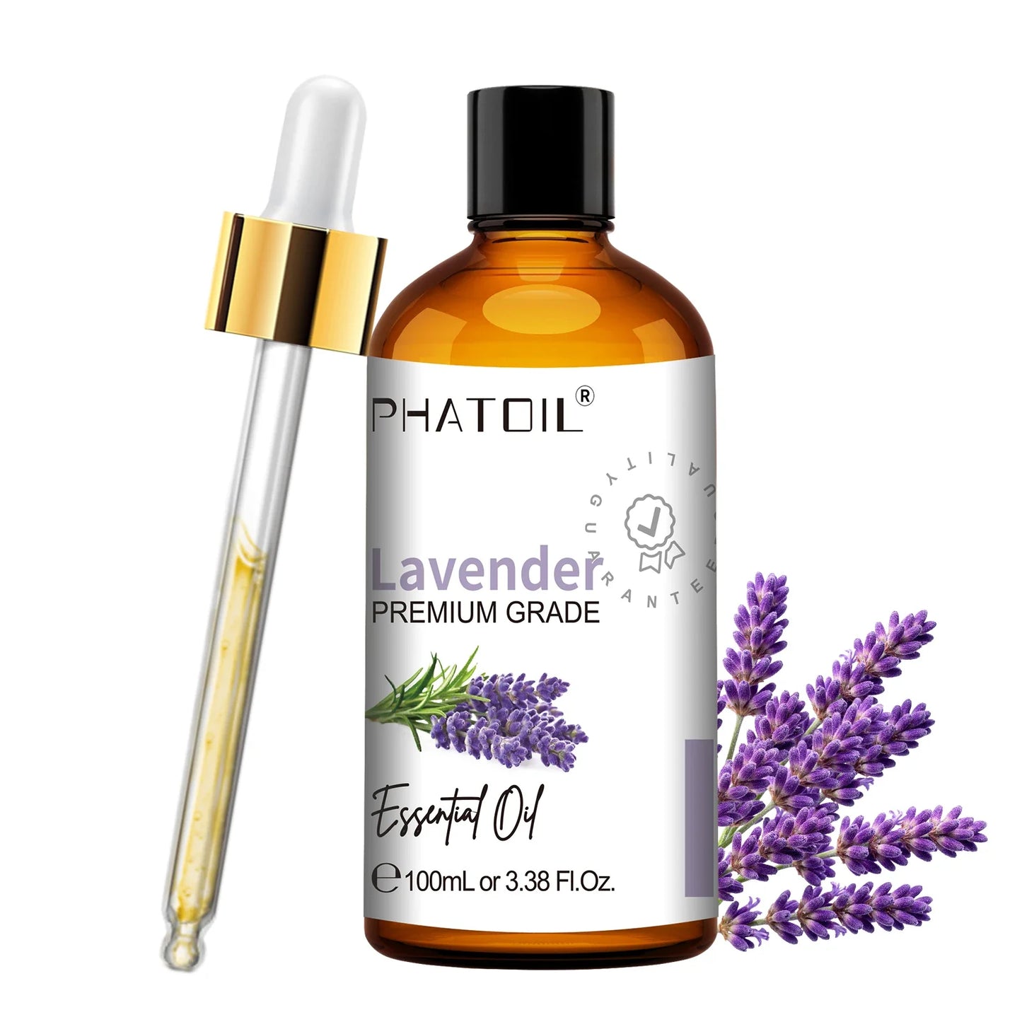 PHATOIL Natural Essential Oil for Diffuser Candle Making-100ml Sandalwood Eucalyptus Citronella Lavender Vanilla Essential Oils