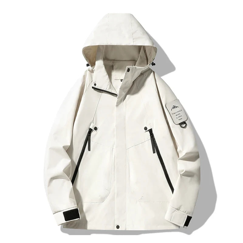 JNLN Women's Men's Waterproof Jacket Climbing Hiking Camping Trekking Windbreaker Unisex Outdoor Windproof Rain Coat Antifouling