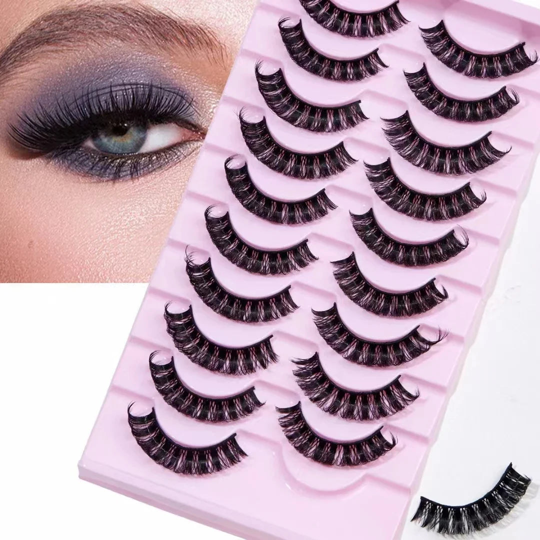 Fashion Russian Strip Lashes 2/5/10 Pairs 3D Mink Lashes Natural Eyelashes Dramatic False Eyelashes Wholesale Eyelash Extension