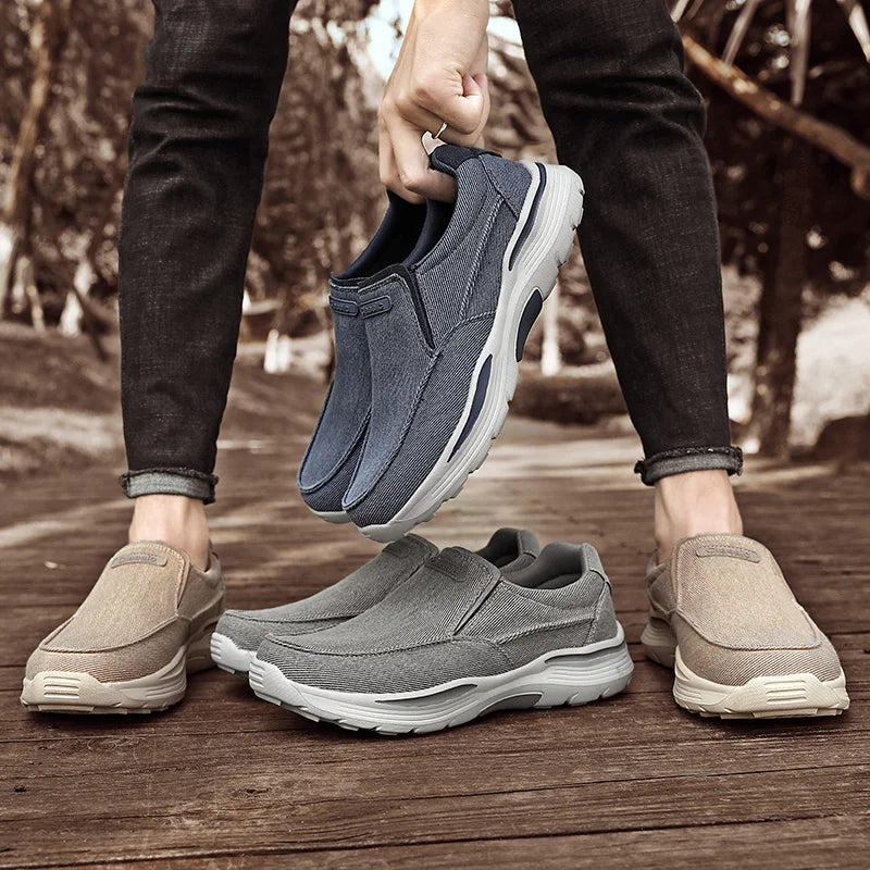 Men's Shoes Comfortable Canvas Shoes Breathable Loafers Men's Walking Sports Shoes Men's Trendy Casual Sports Shoes