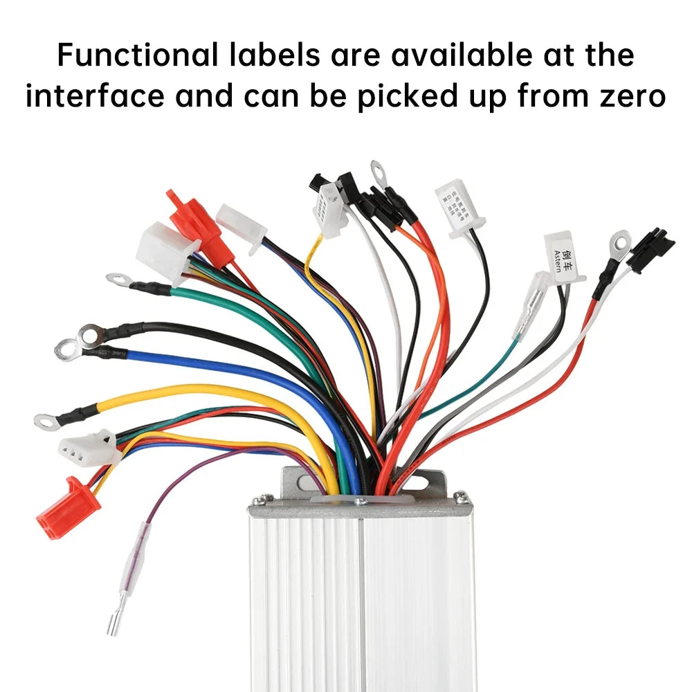 36/48V 500W E-bike Controller Brushless DC Motor Controller Speed Control for Electric Bicycle Waterproof Electric Scooter
