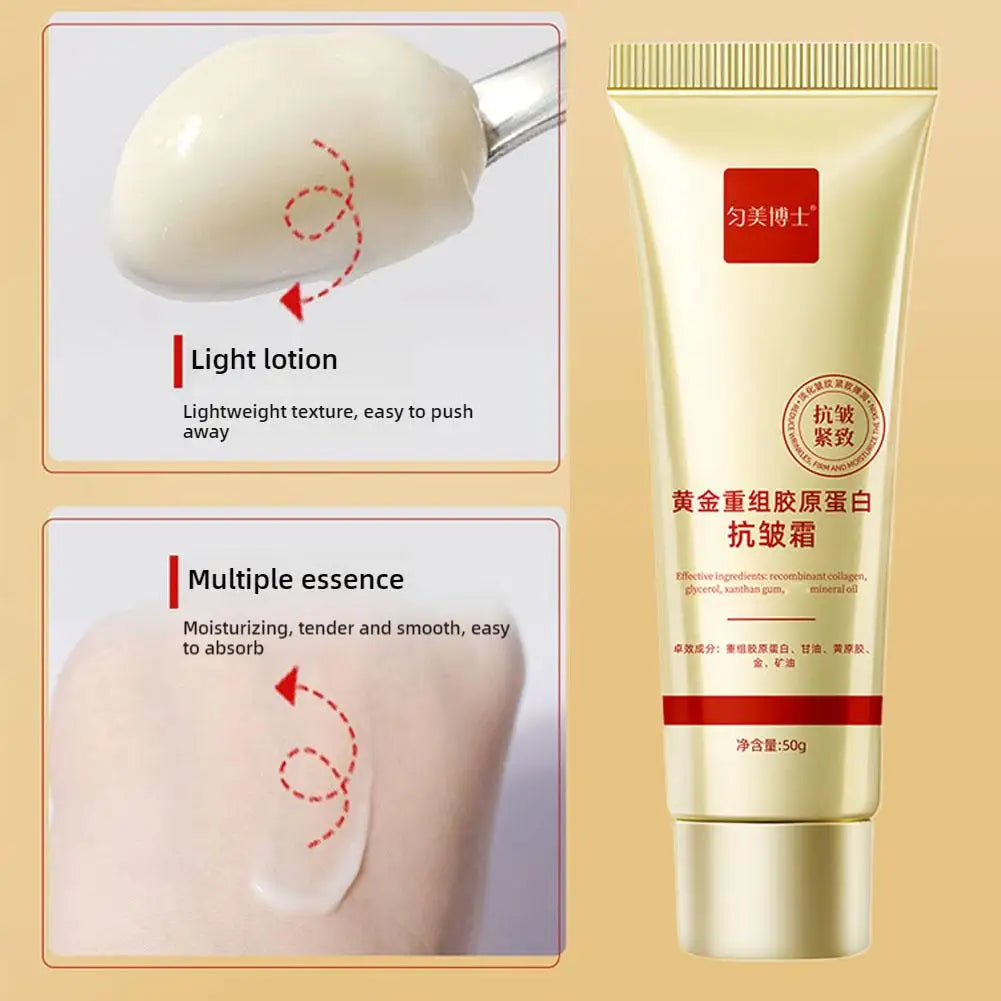 Gold Collagen Anti Wrinkle Cream Facial Tightening Moisturizing Fade Facial Fine Lines Facial Skin Care Products