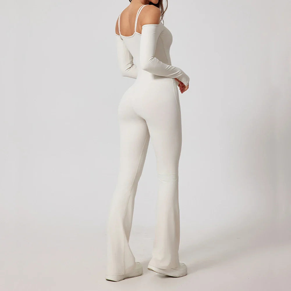 Mono de Yoga para Mujer, Peto Deportivo, Pantalones Acampanados