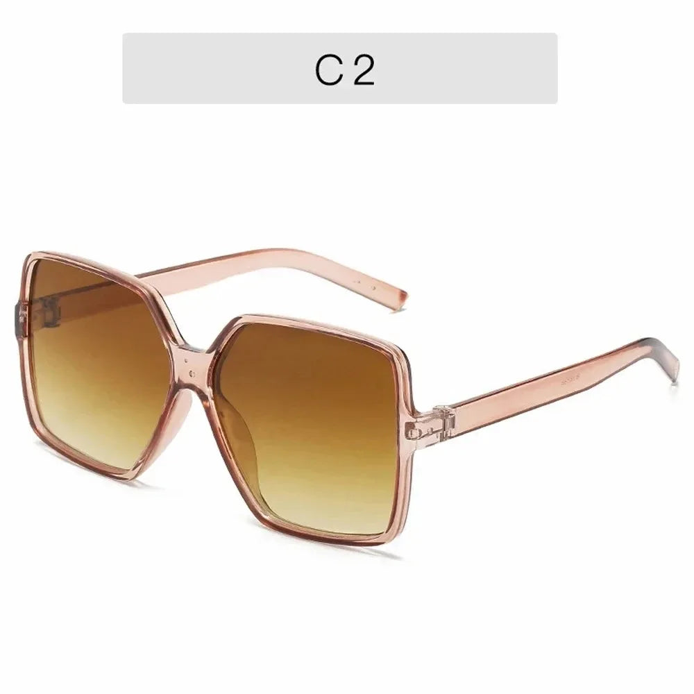 Oversized Square Fashion Gradient Color Sunglasses for Men and Women Driving Beach Party Travel Use