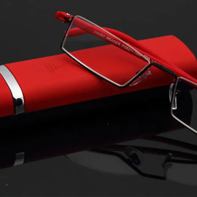New stylish TR90 small square reading glasses, high-definition anti-blue light reading glasses for the elderly, with a high-end