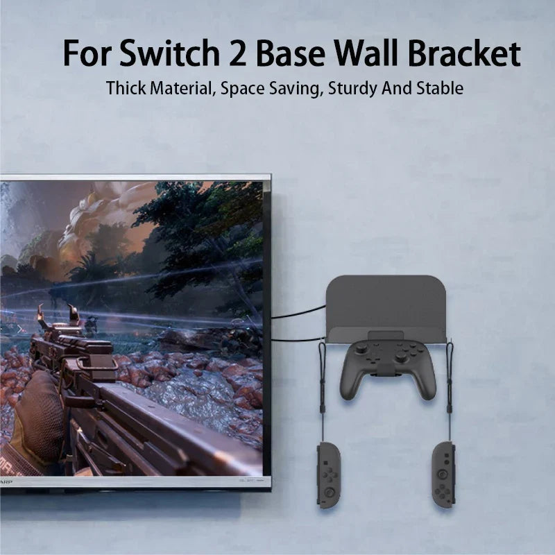 Host Stand for Switch 2 Wall Mount Host Stand for Switch 2 Game Console Host Storage Rack Hanging Wall Holder Bracket Hanging