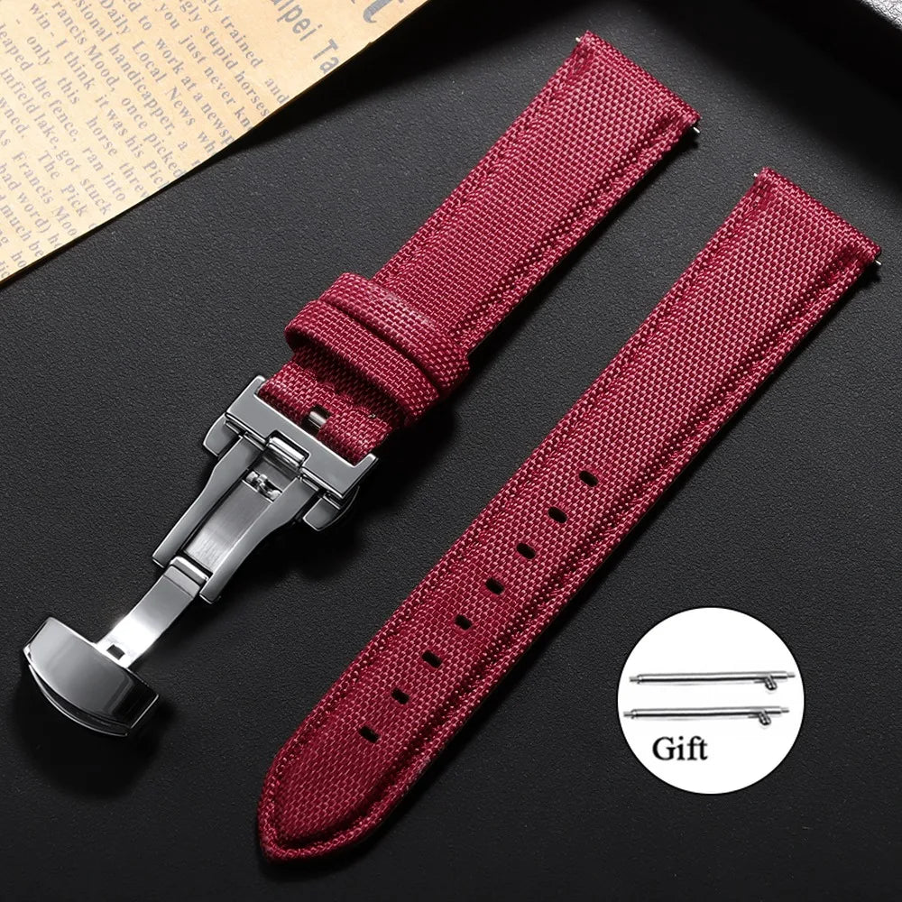Motorola Moto Watch Sailcloth Nylon Band with Butterfly Clasp