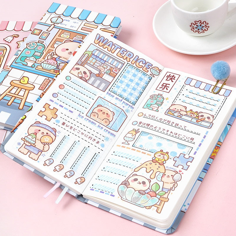 Cuaderno de papel cuadriculado bonito