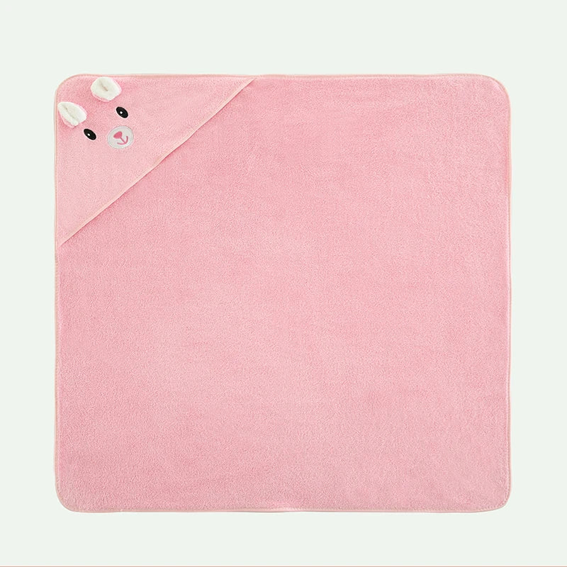 A Soft, Absorbent Baby Bath Towel with Cartoon Design, Thin Summer Style, Newborn Bath Towel, a Must-Have for Babies.
