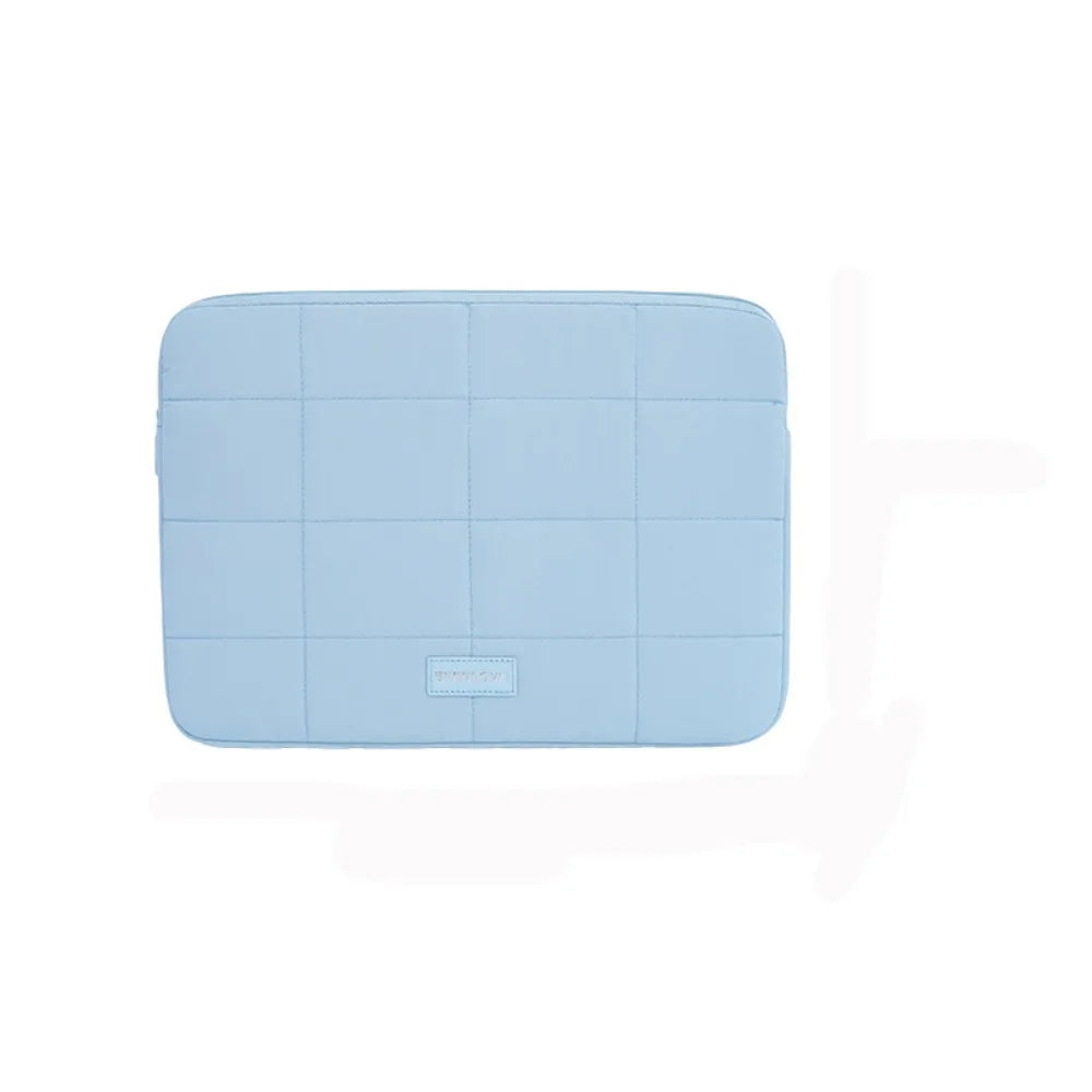 14/15.6inch Quilted Tablet Bag Shockproof Solid Color Travel Tablet