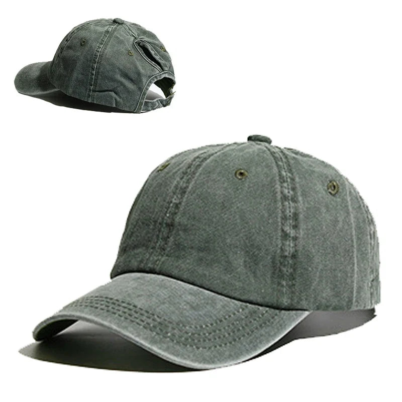 Distressed Ponytail Baseball Cap