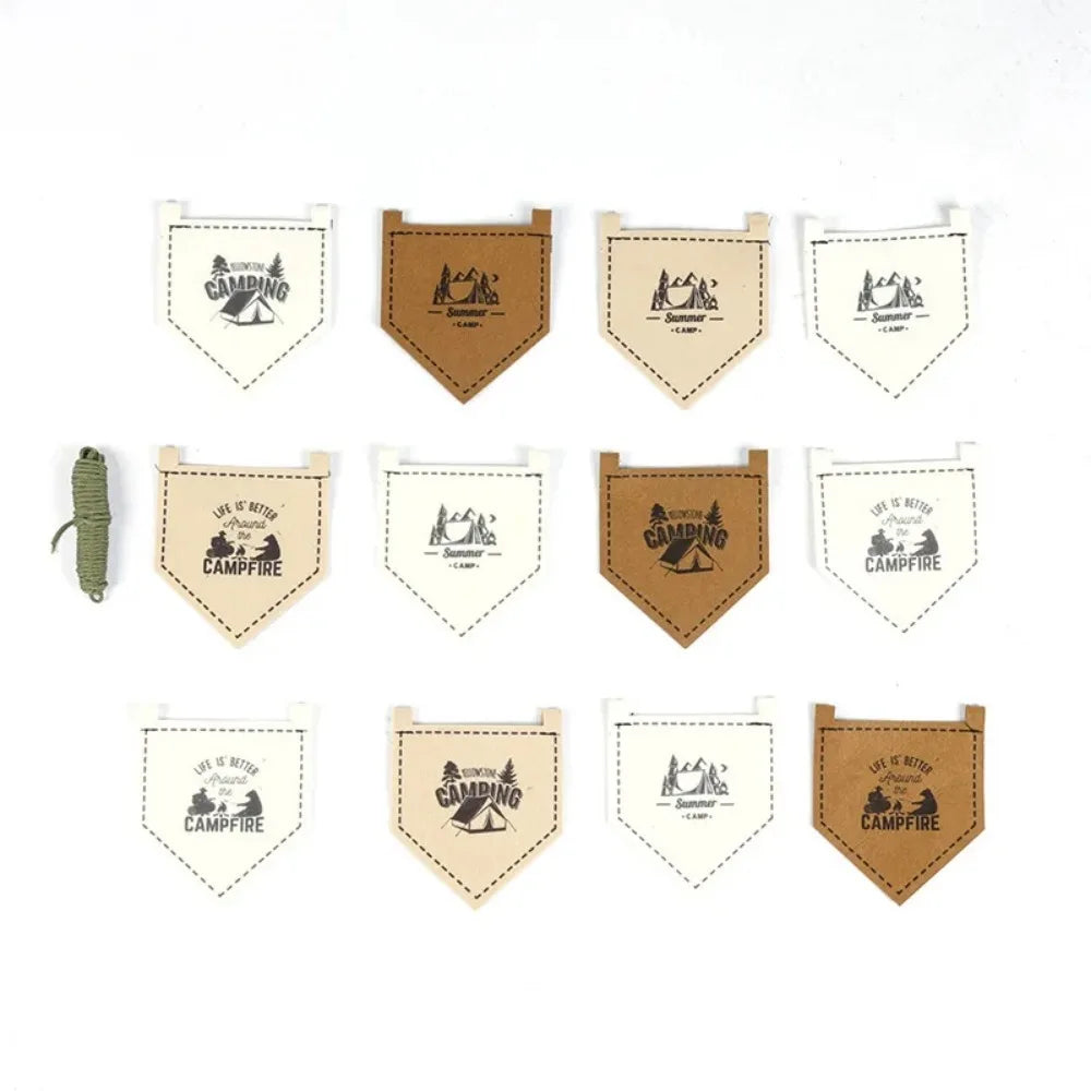Camping Tent Atmosphere Flag Decoration Scene Layout Flag Outdoor Camp Travel Flag Felt Pennant Hanging Cloth Camping Equipment