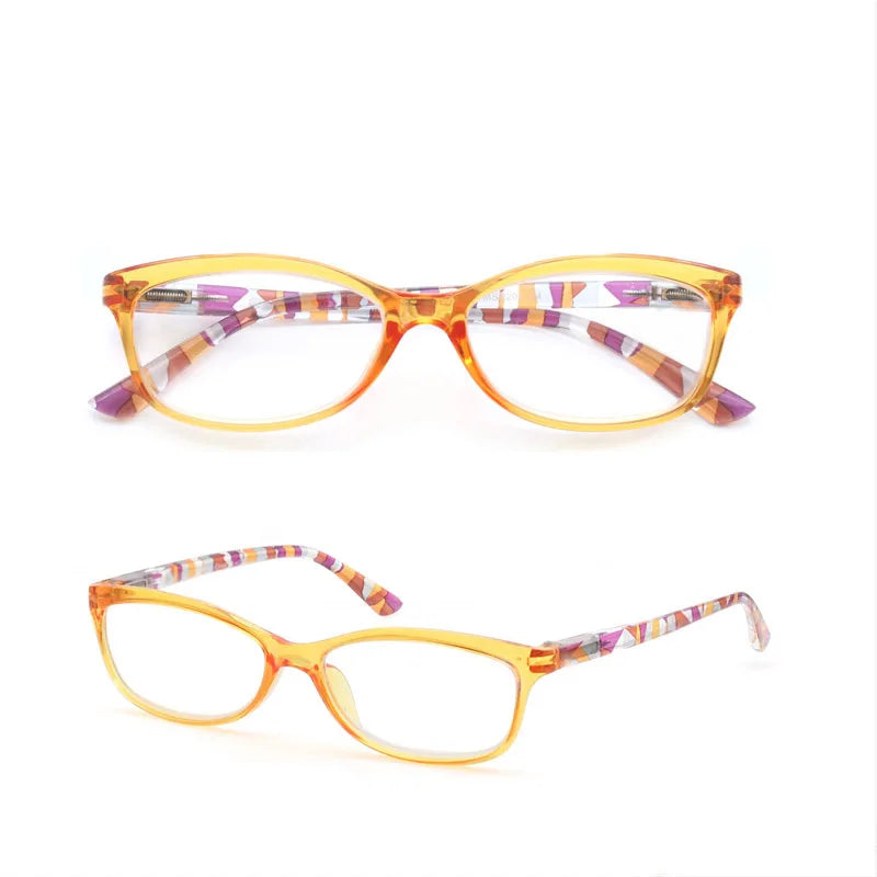 Women Reading Glasses Oval Stylish Frame Readers Eyeglasses Spring Hinge Lightweight Wear Glasses for Female with Diopter