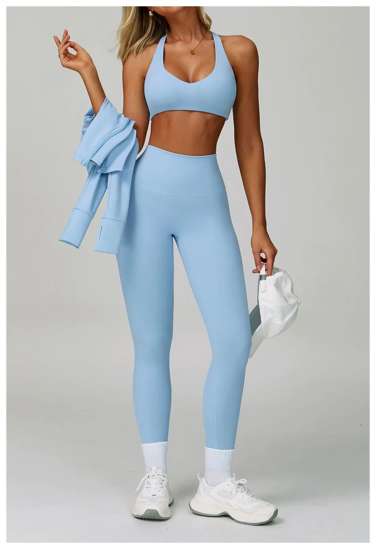 2/3-Piece Activewear Set – Sports Bra & High Waist Leggings