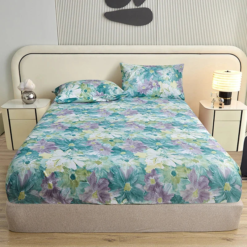 3Pcs/Set or 1Pcs Leopard Print Fitted Sheet, Animal Pattern Bedding Set with Pillowcases, Soft Microfiber Bed Sheet for Bedroom