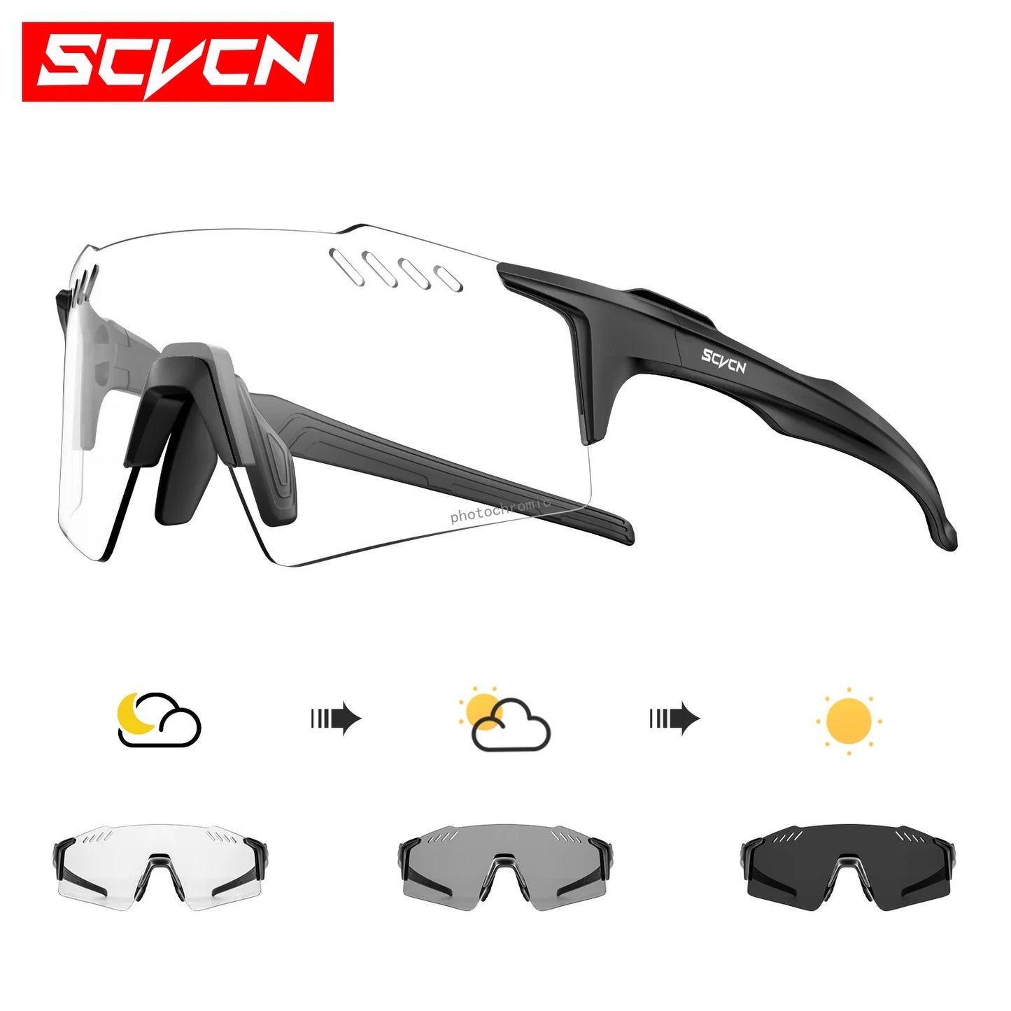 SCVCN Cycling Glasses Men Women Road Sports Running Goggles Outdoor Mountain Bicycle Sunglasses UV400 Fishing Driving Eyewear