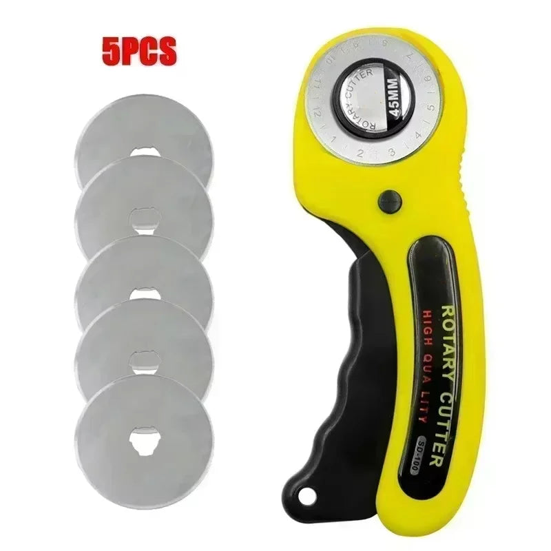 LeatherCraft 45mm Rotary Cutter Leather Cutting Tool Patchwork Sewing Quilting Fabric Cutter Circular Blade DIY For Leather Tool