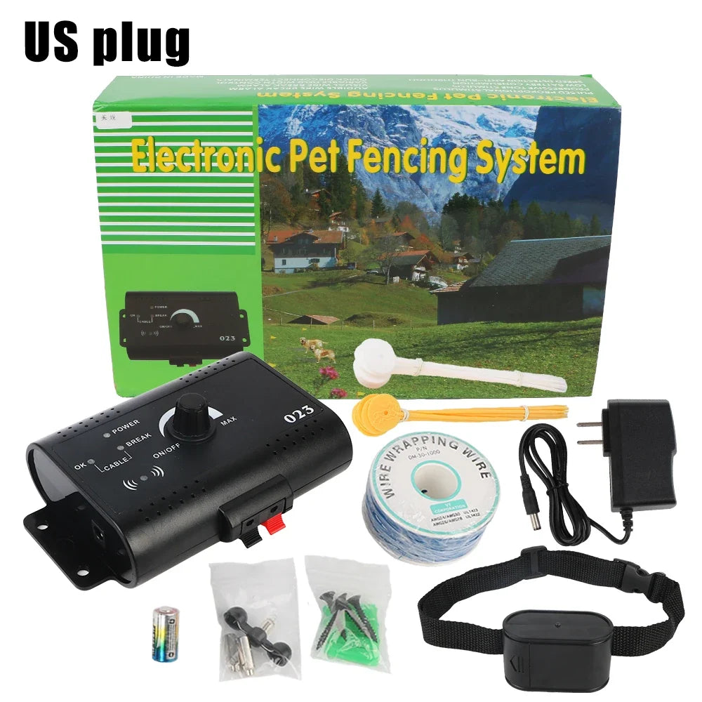 Dog Training Collar Electronic Pet Fence System Containment Waterproof Sound Shocked Collar Electric Dog Fence Pet Accessories