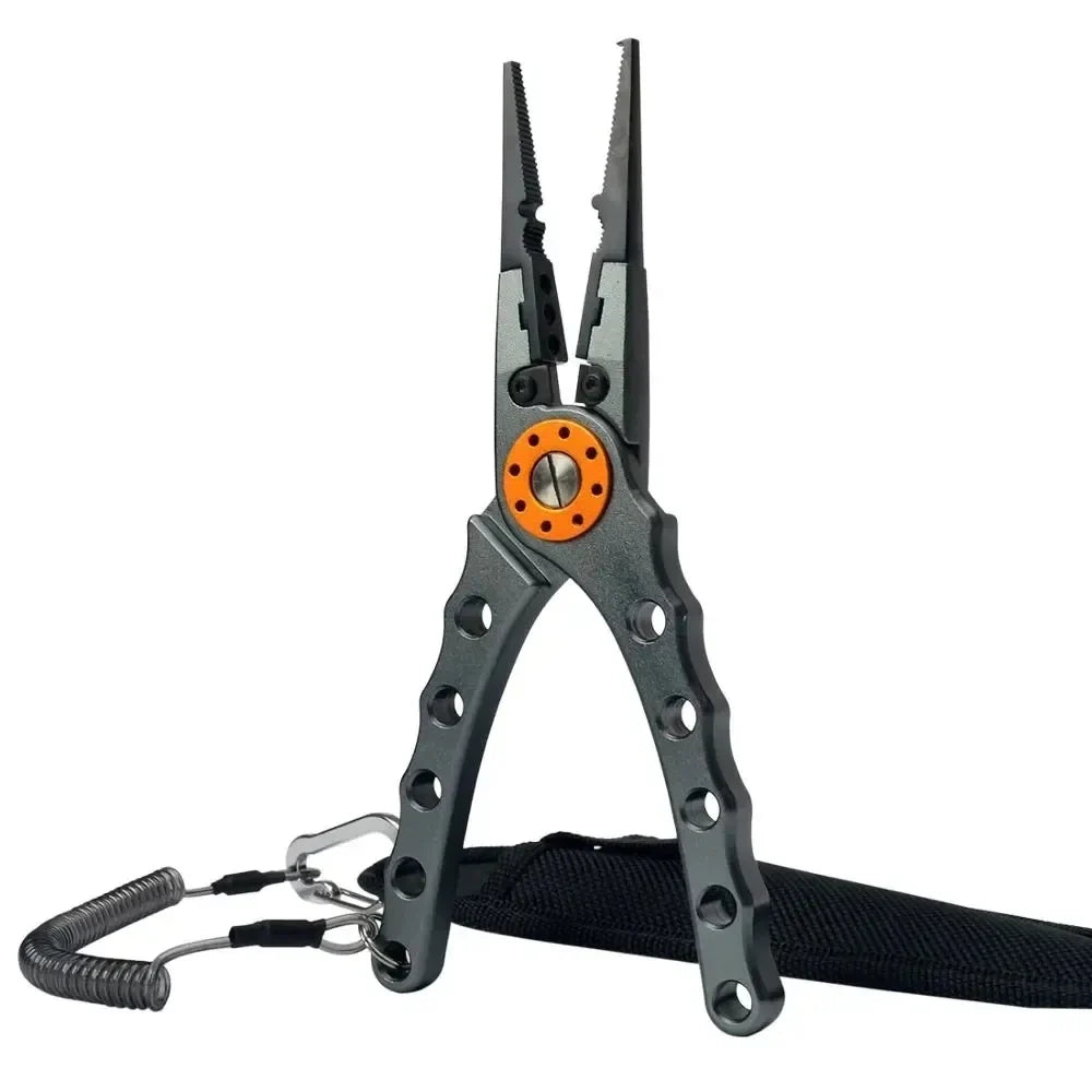 Outdoor Fishing Pliers Wire Cutter Multifunctional Knot Aluminum Alloy Scissor Hook Remover 150g 20CM Fishing Gear