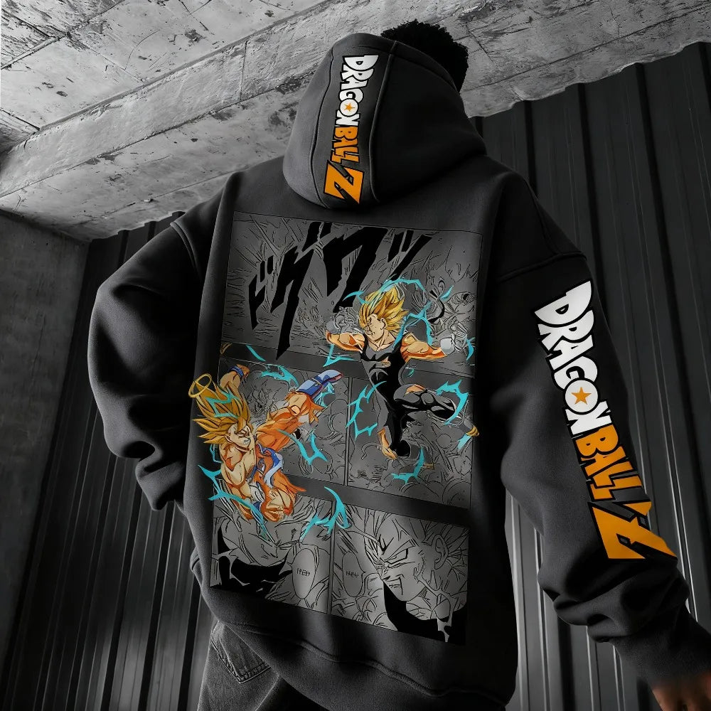 Dragon Ball Comics Co Branded Printed Hoodie Men's and Women's Autumn/Winter New Loose Casual Harajuku Parent-child Sweater Top