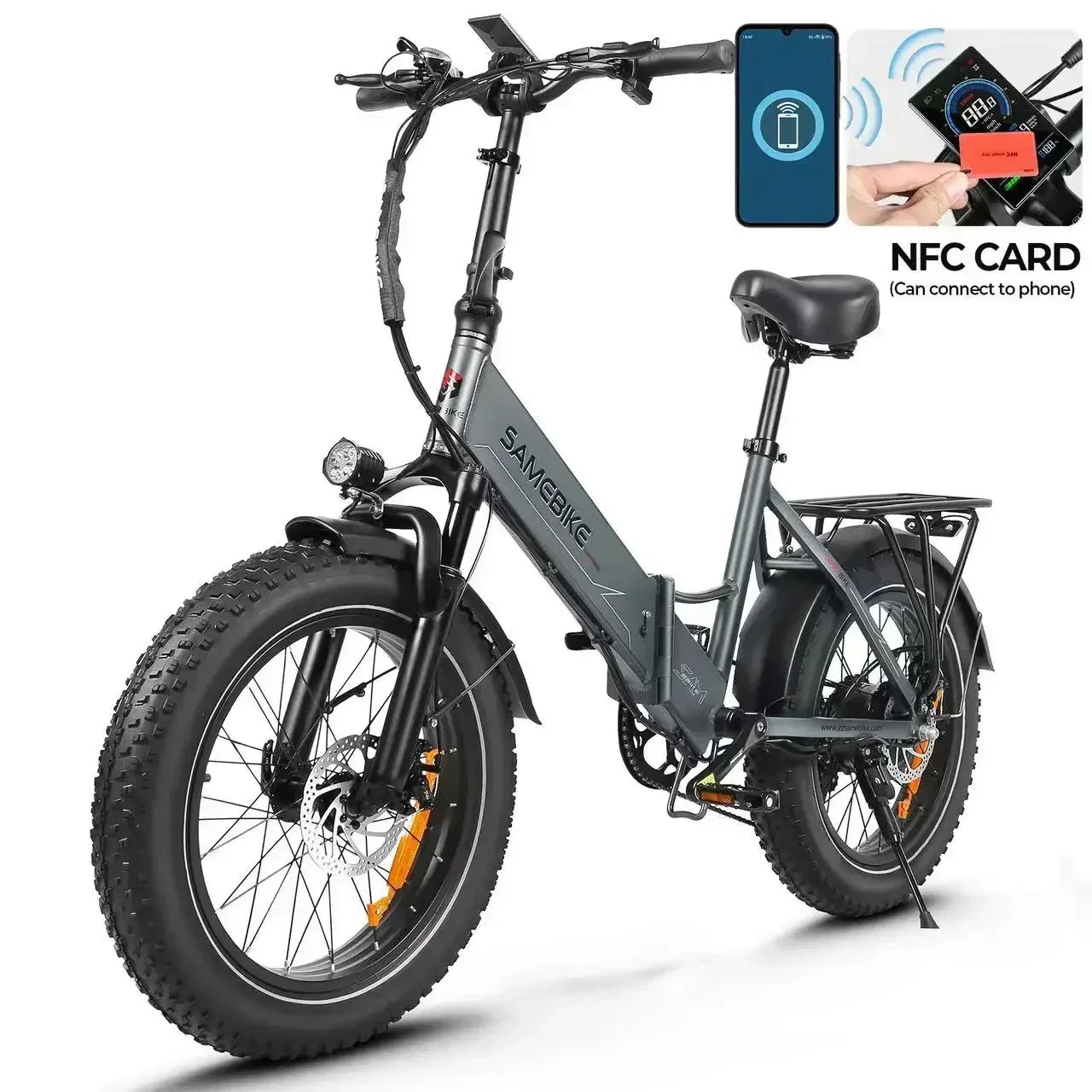 20*4.0 inch fat tire folding electric bicycle, 750W motor urban mountain E-Bike, 48V13AH battery adult electric scooter