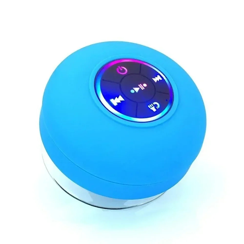Bluetooth Speaker Mini Portable Wireless Bluetooth Audio Led IPX4 Waterproof Loudspeaker Large Suction Cup for Outdoor Bathroom