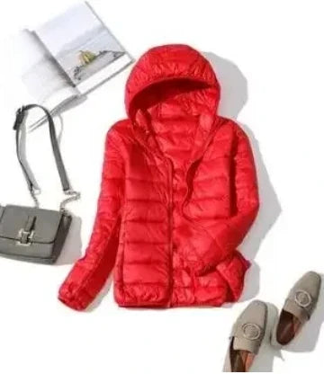 8XL Cheap Ultra Light Down Winter Warm Hooded Feather Puffer Jacket For Girl Short Spring Autumn Coat Female Women Big Size Duck