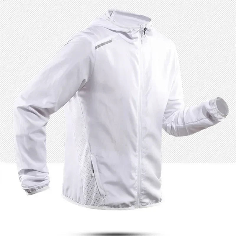 Chaqueta de running con capucha