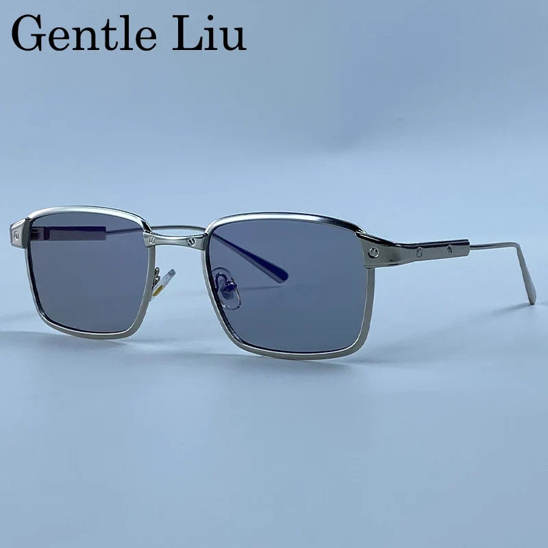 Steampunk Square Sunglasses Men 2026 Luxury Brand Designer Metal Frame Vintage Sun Glasses Punk Driving UV400 Eyewear Male Shade