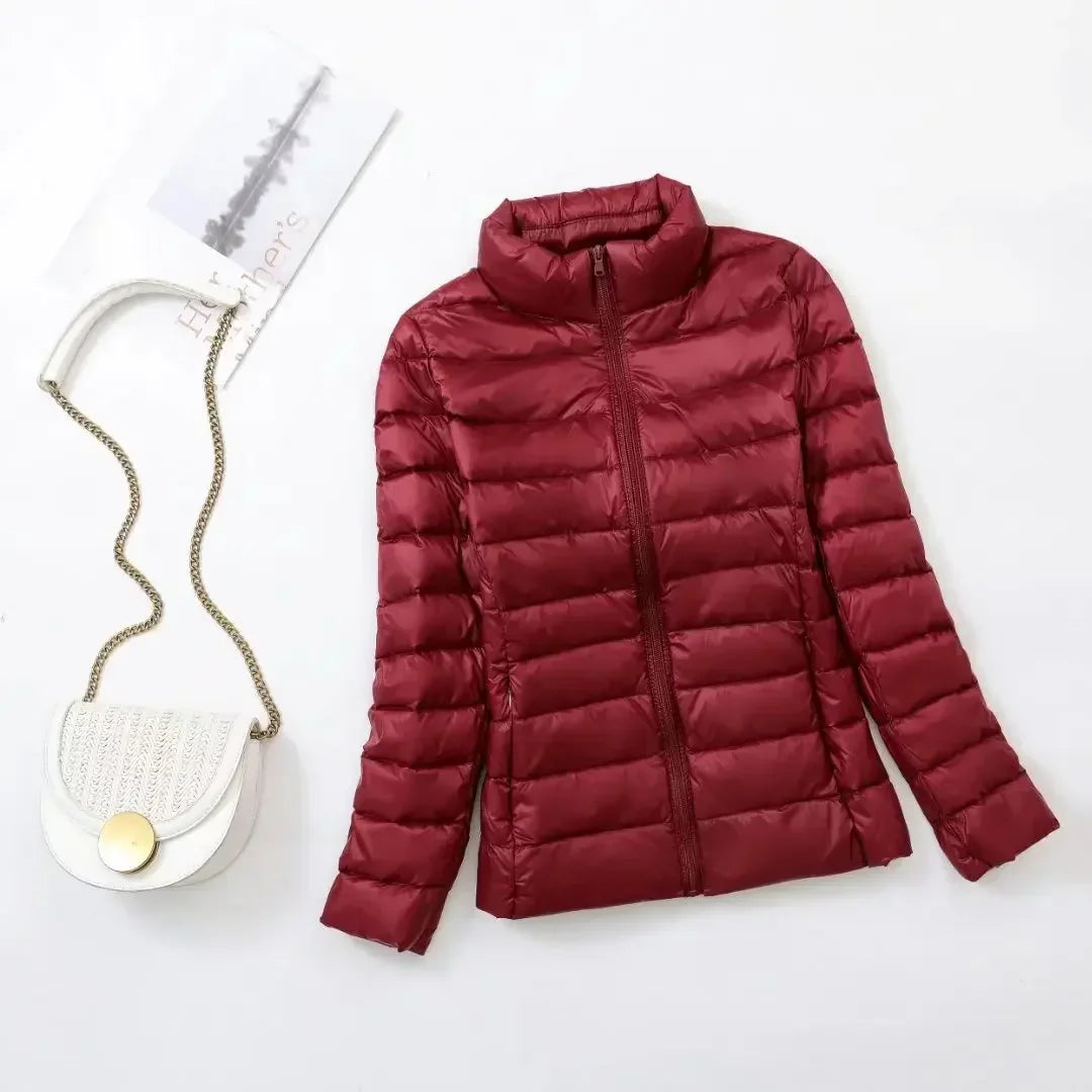 Plus Size down Jacket Female Short Ultra Lightweight Packable Puffer Coats Women Fashion 15 Colors Warm Slim Fit Parkas 7XL
